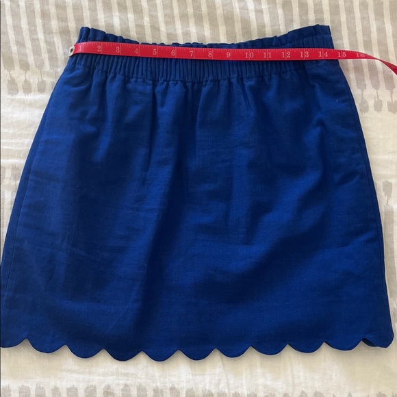 J. Crew Scallop-Hem Linen/Cotton Blend Mini Skirt - Picture 4 of 7